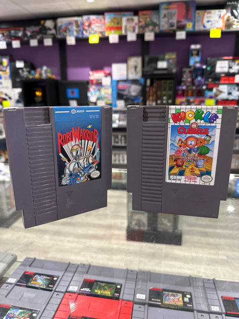 NES Bundle Kickle Cubicle + RoboWarrior - Tested!