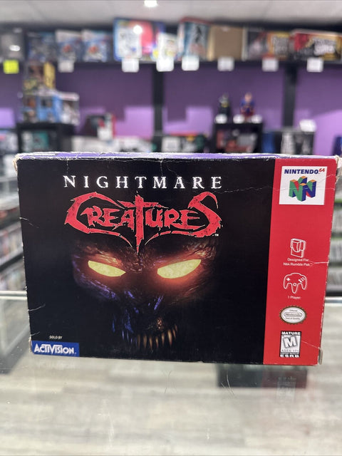 Nightmare Creatures (Nintendo 64, 1998) N64 CIB Complete Tested!
