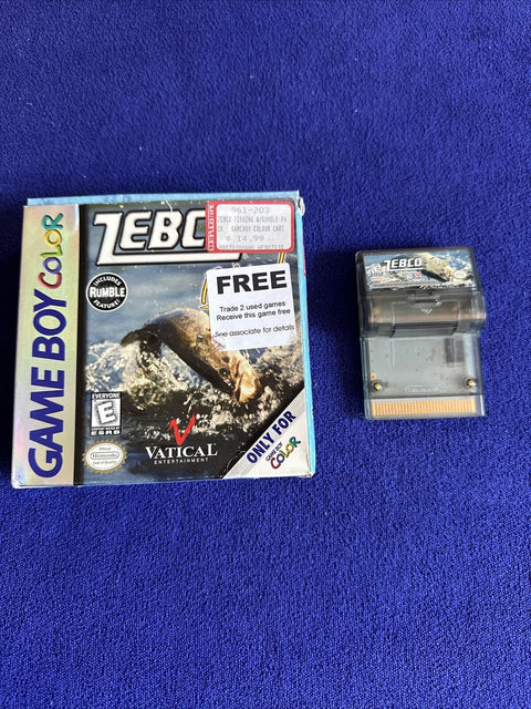Zebco Fishing (Nintendo Game Boy Color, GBC) In Box - Tested!