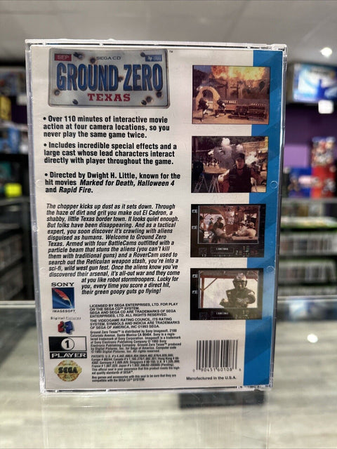 Ground Zero Texas (Sega CD, 1993) CIB Complete Tested!
