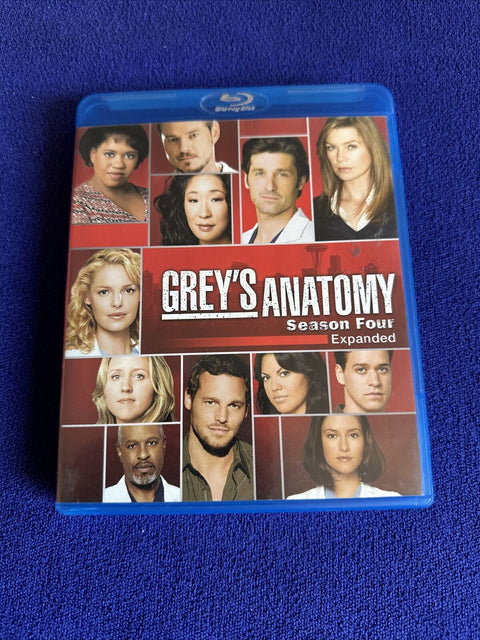 Greys Anatomy - The Complete Fourth Season (Blu-ray Disc, 4-Disc Set) Season 4