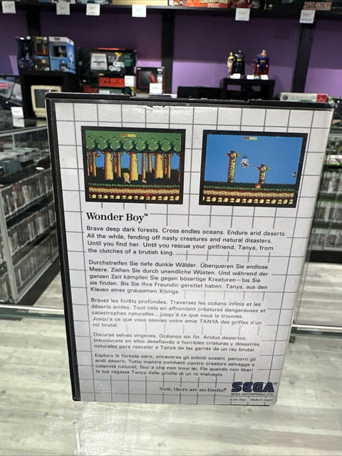 Wonder Boy (Sega Master System, 1987) SMS CIB Complete Tested!