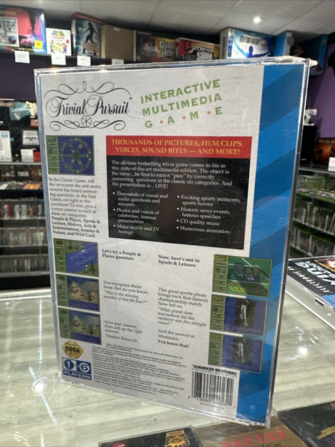 Trivial Pursuit (Sega CD, 1993) CIB Complete Tested *Case Damage*