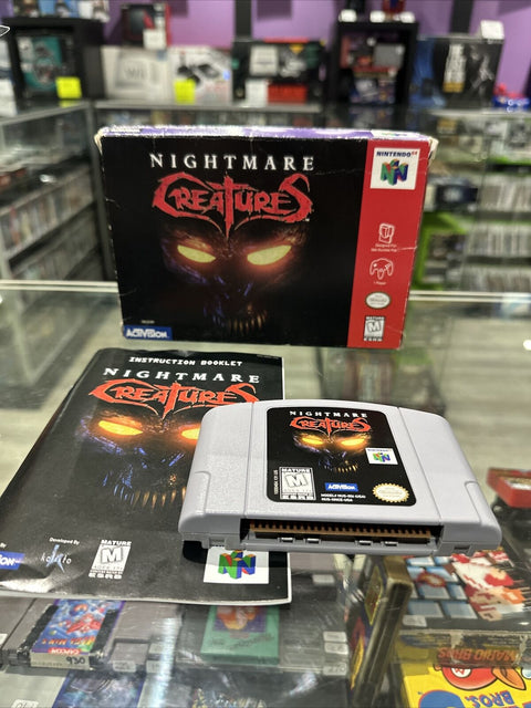 Nightmare Creatures (Nintendo 64, 1998) N64 CIB Complete Tested!