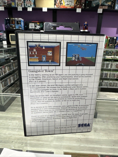 Gangster Town (Sega Master System, 1987) SMS CIB Complete Tested!