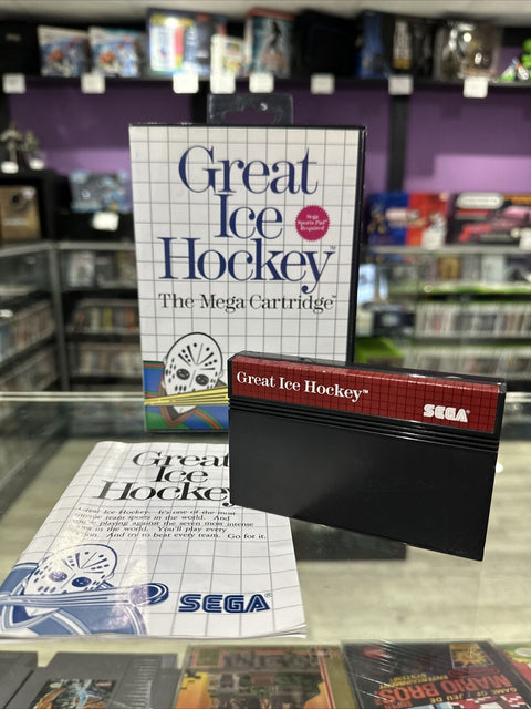 Great Ice Hockey (Sega Master System, 1987) SMS CIB Complete Tested!