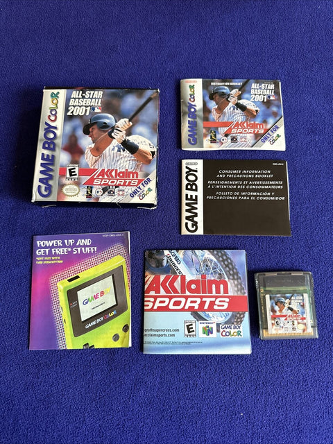 All-Star Baseball 2001 (Nintendo Game Boy Color, 2000) GBC Complete - Tested!