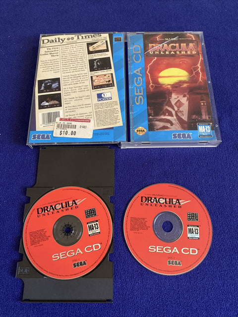 Dracula Unleashed (Sega CD, 1993) Authentic Complete - Tested!