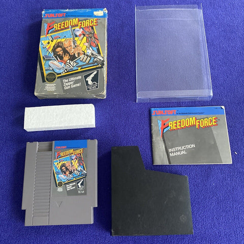Freedom Force (Nintendo NES, 1988) Authentic CIB Complete In Box - Tested!