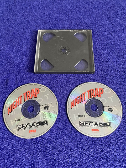 Night Trap (Sega CD, 1992)  Authentic Disc 1 + 2 - Tested!