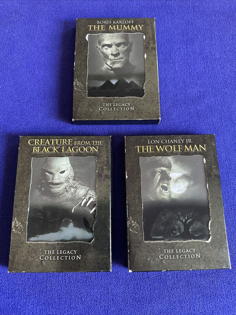 Horror The Legacy Collection DVD Lot - The Mummy Wolf Man Creature Black Lagoon