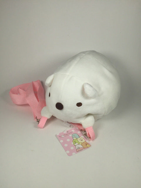 Sumikko Gurashi Shirokuma Plush White Polar Bear Purse Bag w/ Strap - San-X