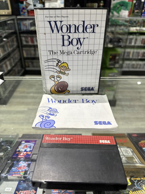 Wonder Boy (Sega Master System, 1987) SMS CIB Complete Tested!