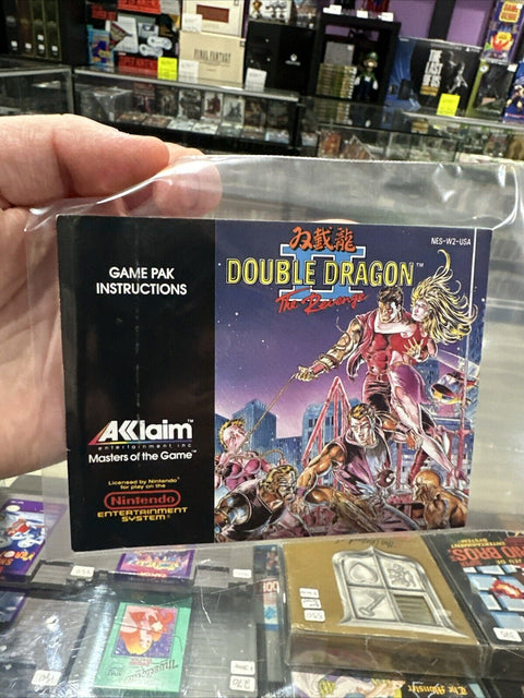*Manual Only* Double Dragon II 2 Nintendo NES Instruction Booklet
