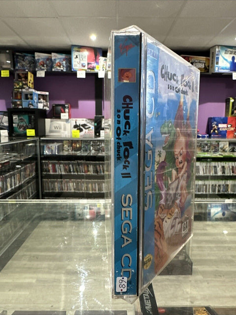Chuck Rock II: Son of Chuck (Sega CD, 1993) CIB Complete *Water Damage Manual*