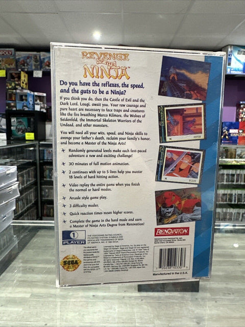 Revenge of the Ninja (Sega CD, 1993) CIB Complete Tested!