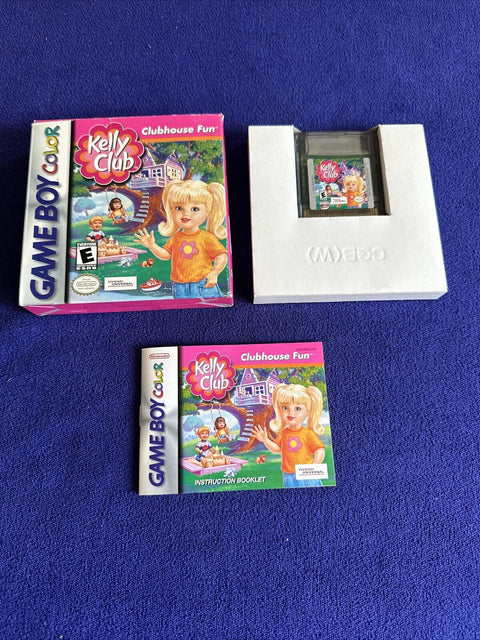 Barbie Kelly Club: Clubhouse Fun (Nintendo Game Boy Color) GBC Complete In Box