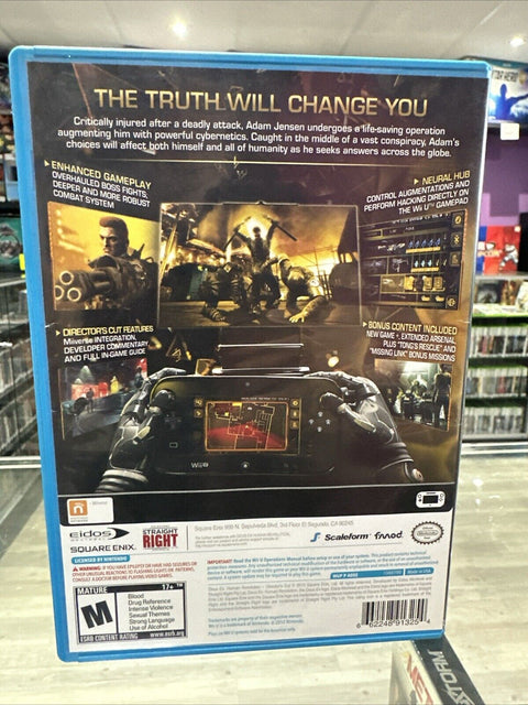 Deus Ex: Human Revolution - Director's Cut (Nintendo Wii U, 2013) Complete