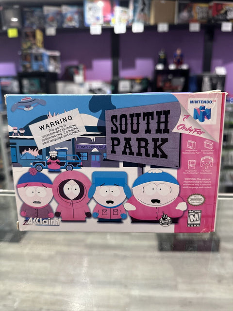 South Park (Nintendo 64, 1998) N64 CIB Complete Tested *Sun Faded Box*