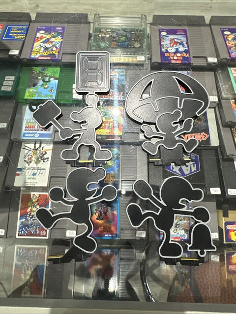 Mr. Game And Watch Amiibo Insert Set X4 - Nintendo Switch, Wii U 3DS