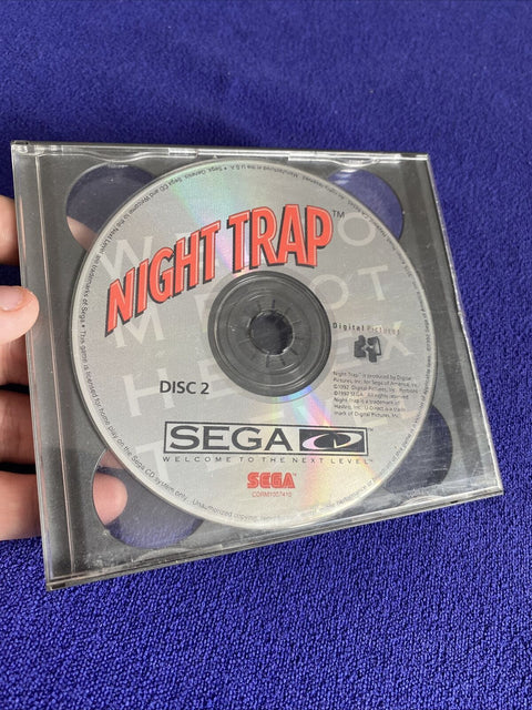 Night Trap (Sega CD, 1992) Authentic Disc 1 + 2 - Tested!