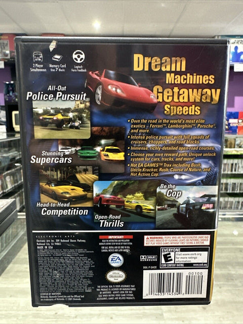 Need for Speed: Hot Pursuit 2 (Nintendo GameCube, 2002) CIB Complete Tested!
