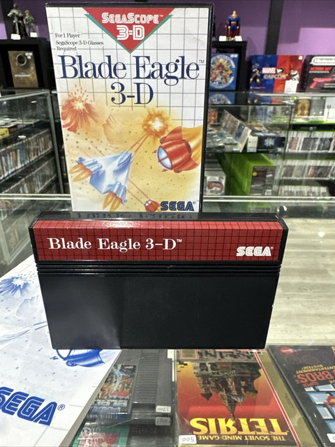 Blade Eagle 3-D (Sega Master System, 1988) SMS CIB Complete - Tested!