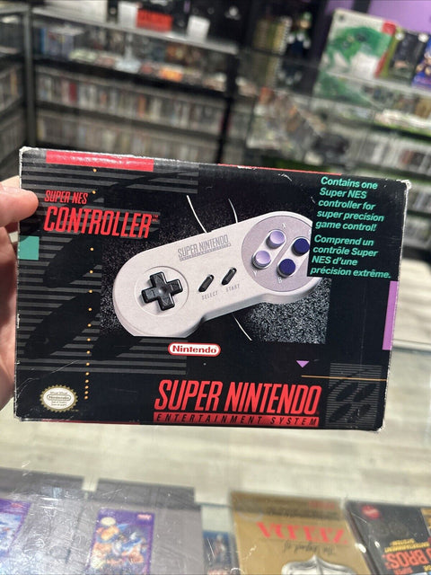 Official OEM Nintendo Super NES SNES Controller CIB w/ Manual - Tested!