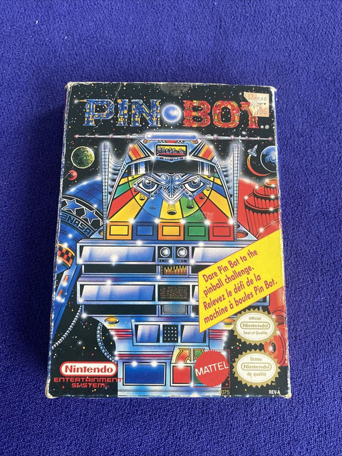 PinBot (Nintendo NES, 1990) Authentic In Box - No Manual - Tested!