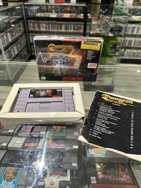Dungeon Master (Super Nintendo SNES, 1993) CIB Complete - *Manual Damage* Tested