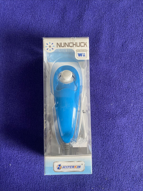 NEW! Hyperkin Blue (M05506-BU) Controllers/Nunchucks For Nintendo Wii / Wii U