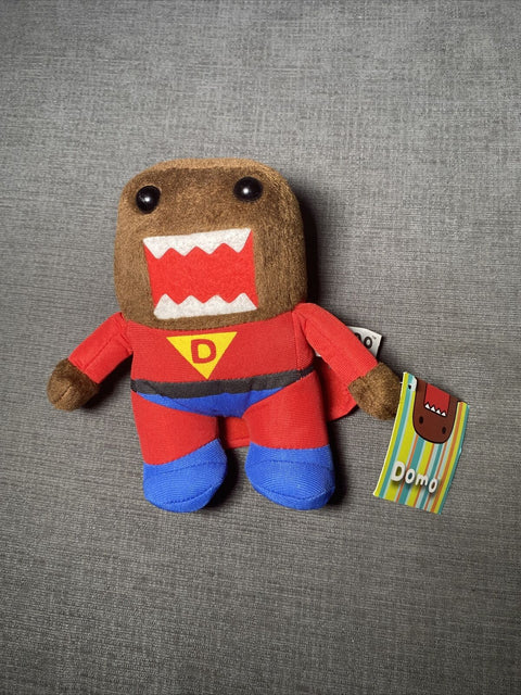NEW! Superman Domo Plush 6” Inch w/ Cape + Tags - Officially Licensed Nanco 2011