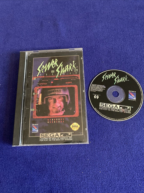Sewer Shark (Sega CD, 1992) Big Box Black Version - Authentic + Tested w/ Manual
