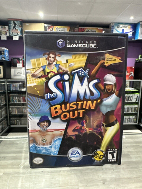 Sims Bustin' Out (Nintendo GameCube, 2003) CIB Complete Tested!