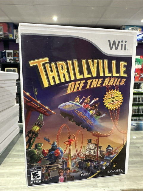 Thrillville Off the Rails (Nintendo Wii 2006) Complete CIB Tested!