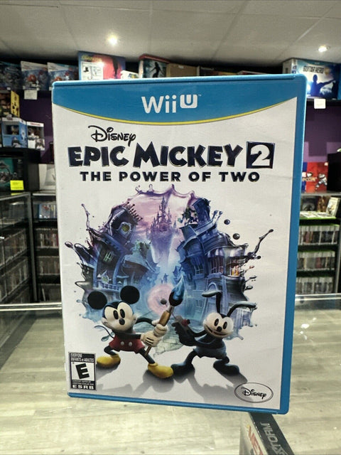 Disney Epic Mickey 2: The Power of Two (NINTENDO Wii U, 2012) CIB Complete