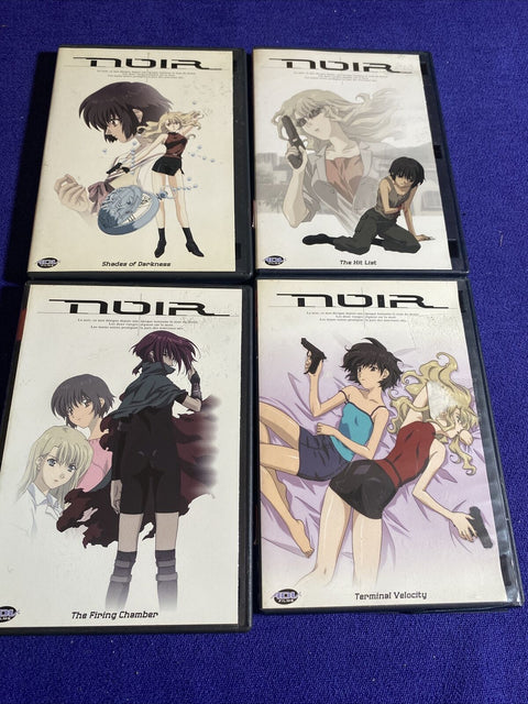 Noir DVD Lot - Volume 1 2 3 + 5 (DVD, 2003) Region 1 Anime